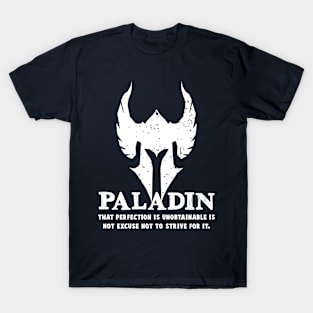 Funny Paladin Gamer D20 Dice Dungeon Dragons Gaming Gift T-Shirt